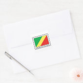 Republiek Congo Vierkante Sticker (Envelop)