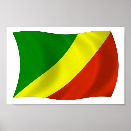 Republiek Congo Vlag Poster Print (Voorkant)