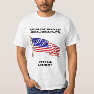 REPUBLIEK, DEMOCRAT, LIBERAL, CONSERVATIEF, WE&ap T-shirt