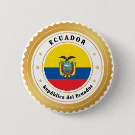 Republiek Ecuador Ronde Button 5,7 Cm