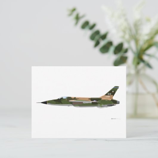 Republiek F-105 Thunderchief Briefkaart (Staand voorkant)