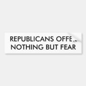 REPUBLIEK FEAR BUMPERSTICKER (Voorkant)