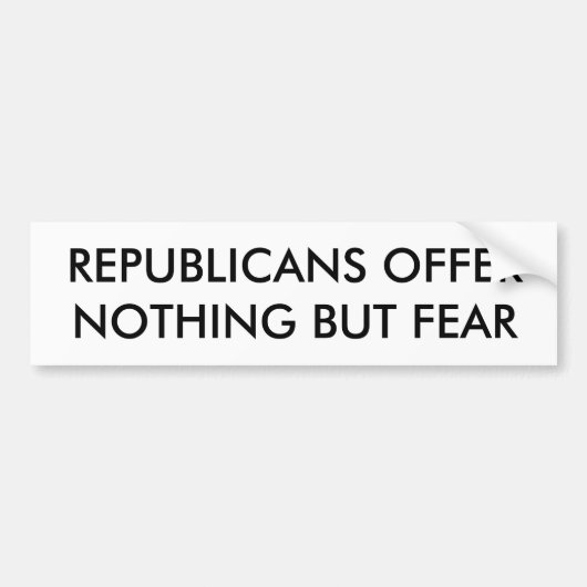 REPUBLIEK FEAR BUMPERSTICKER (Voorkant)