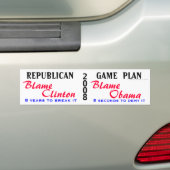 REPUBLIEK, GAME PLAN (WAT) BUMPERSTICKER (Op auto)