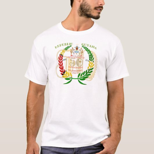 Republiek Guyana, 50e Jubileum van Onafhankelijkhe T-shirt (Voorkant)