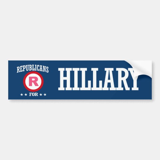 REPUBLIEK HILLARI BUMPERSTICKER (Voorkant)