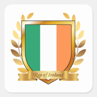 Republiek Ierland Vlag Schild Vierkante Sticker