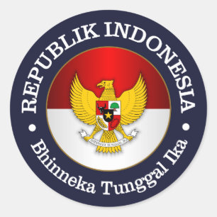 Republiek Indonesië Ronde Sticker
