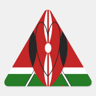 Republiek Kenia Nationale Vlag Zwart rood groen Ar Sticker