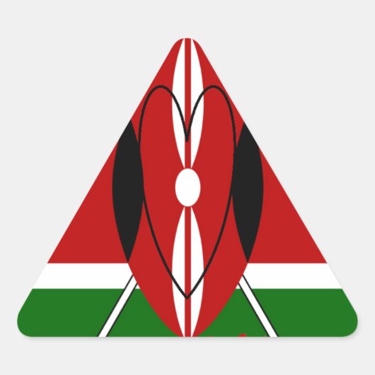 Republiek Kenia Nationale Vlag Zwart rood groen Ar Sticker (Voorkant)