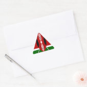 Republiek Kenia Nationale Vlag Zwart rood groen Ar Sticker (Envelop)