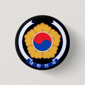 Republiek Korea Emblem Ronde Button 3,2 Cm (Voorkant)