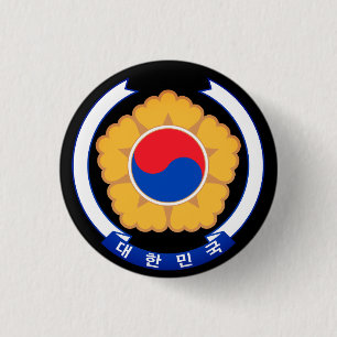 Republiek Korea Emblem Ronde Button 3,2 Cm