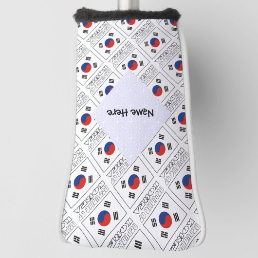 Republiek Korea Persoonlijk met de vlag van Zuid-K Golfheadcover (Draai 90)