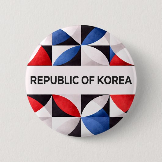 Republiek Korea Ronde Button 5,7 Cm (Voorkant)