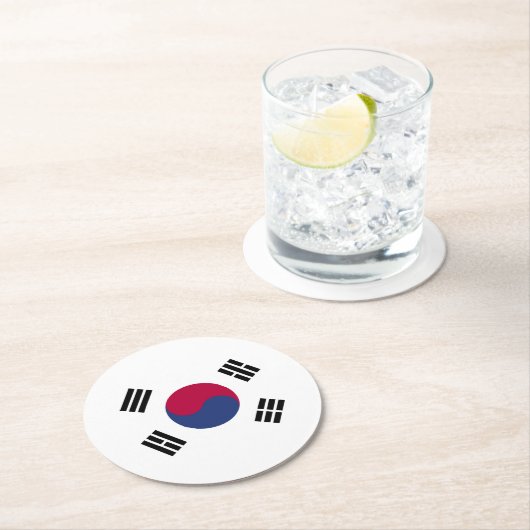 Republiek Korea Ronde Kartonnen Onderzetter (Insitu)