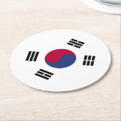 Republiek Korea Ronde Kartonnen Onderzetter (Gebogen)
