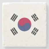 Republiek Korea Stenen Onderzetter (Voorkant)