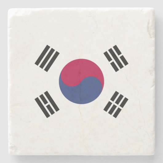 Republiek Korea Stenen Onderzetter (Voorkant)