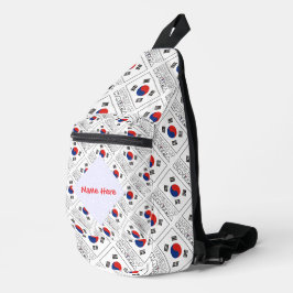 Republiek Korea Vlag Tegelpatroon Sling Bag
