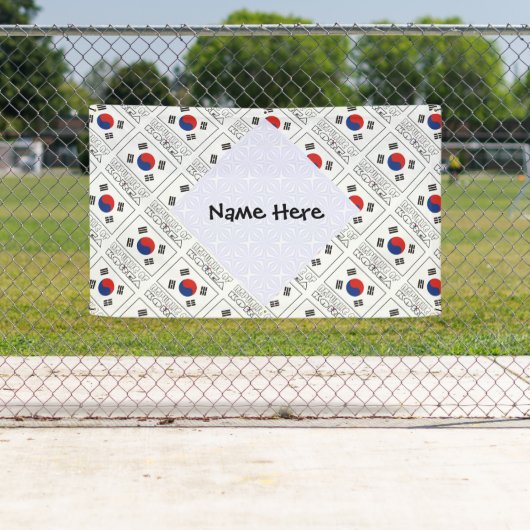 Republiek Korea Zuid-Koreaanse vlag betegeld perso Spandoek (Insitu)