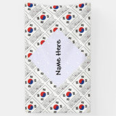 Republiek Korea Zuid-Koreaanse vlag betegeld perso Spandoek (Verticaal)