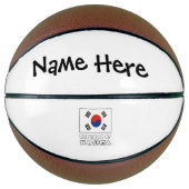 Republiek Korea Zuid-Koreaanse vlag gepersonalisee Basketbal (Voorkant)