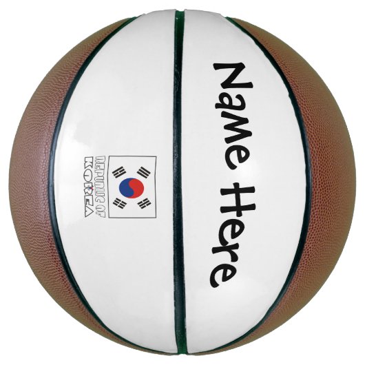 Republiek Korea Zuid-Koreaanse vlag gepersonalisee Basketbal (Verticaal)
