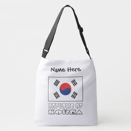 Republiek Korea Zuid-Koreaanse vlag gepersonalisee Crossbody Tas (Achterkant)