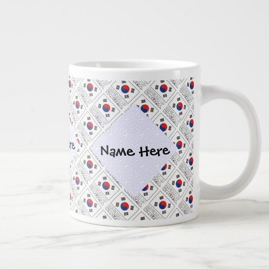 Republiek Korea Zuid-Koreaanse vlag gepersonalisee Grote Koffiekop (Rechts)