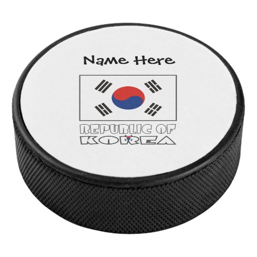 Republiek Korea Zuid-Koreaanse vlag gepersonalisee Hockey Puck (3/4)