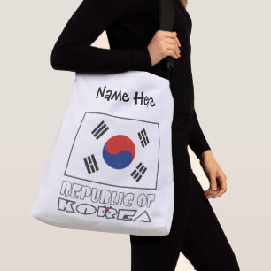 Republiek Korea Zuid-Koreaanse Vlag Persoonlijke N Crossbody Tas
