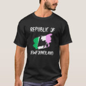 Republiek Newfoundland met vlaggeneiland T-shirt (Voorkant)