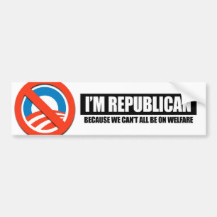 REPUBLIEK - OMDAT WIJ ALLEMAAL OP WELZIJN WILLEN W BUMPERSTICKER