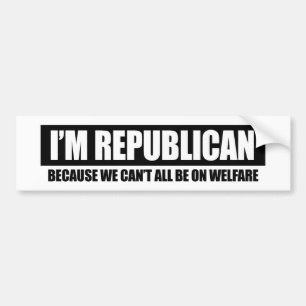 REPUBLIEK - OMDAT WIJ ALLEMAAL OP WELZIJN WILLEN W BUMPERSTICKER