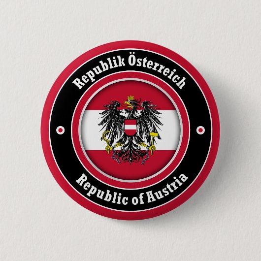 Republiek Oostenrijk Ronde Button 5,7 Cm (Voorkant)