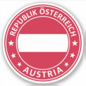 Republiek Oostenrijk Sticker (Voorkant)