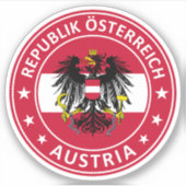 Republiek Oostenrijk Sticker (Voorkant)