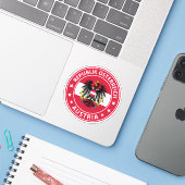 Republiek Oostenrijk Sticker (Laptop met iPhone)
