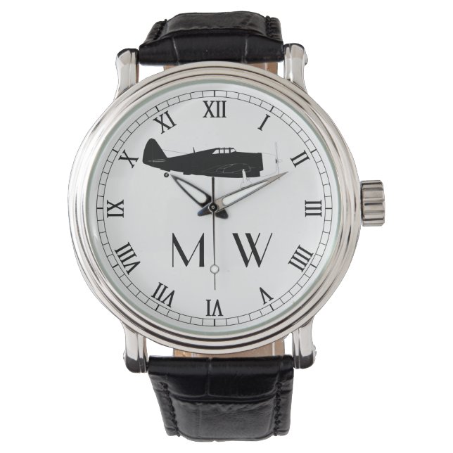 Republiek P-47 Strombocht tegen klassieke Thunderb Horloge (Voorkant)