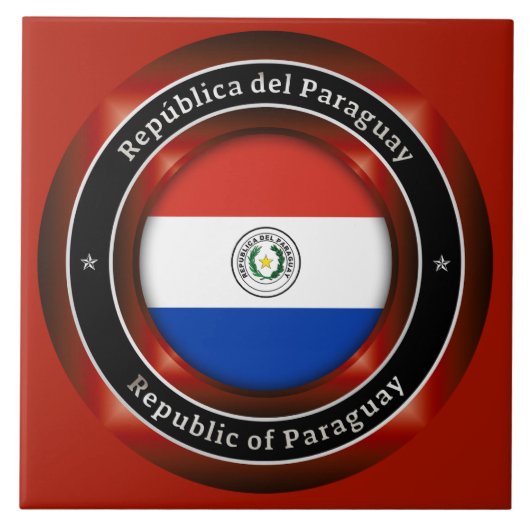 Republiek Paraguay Tegeltje (Voorkant)