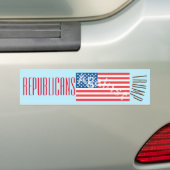 REPUBLIEK TEGEN TRUMP BUMPERSTICKER (Op auto)