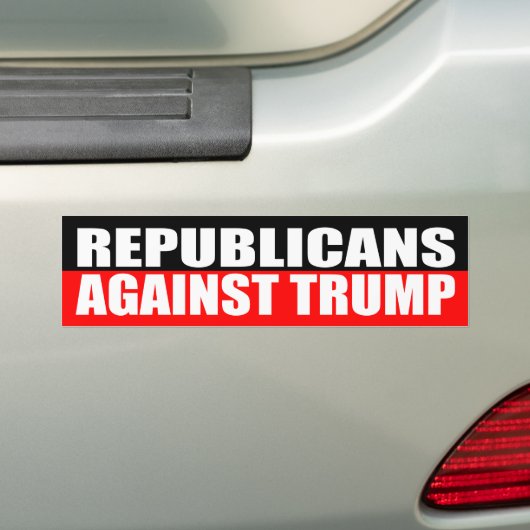 "REPUBLIEK TEGEN TRUMP" BUMPERSTICKER (Op auto)
