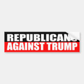 "REPUBLIEK TEGEN TRUMP" BUMPERSTICKER (Voorkant)