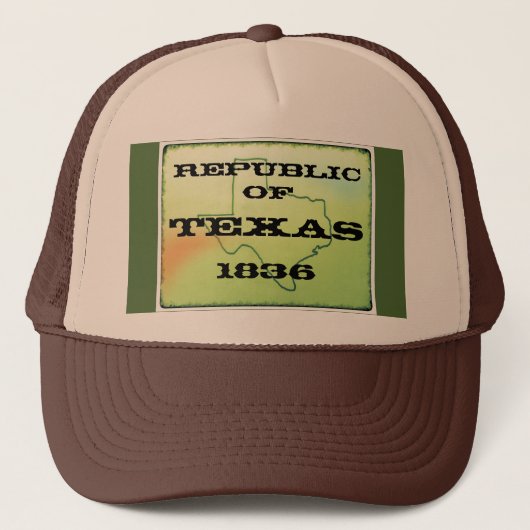 Republiek Texas 1836 Trucker Hat 001EDL011515 Trucker Pet (Voorkant)