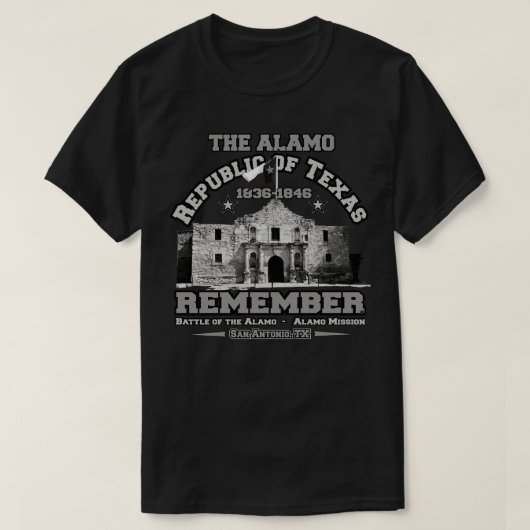 Republiek Texas Alamo San Antonio TX T-shirt (Design voorkant)