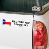 Republiek Texas - HERSTEL DE REPUBLIEK! Bumpersticker (Op Truck)