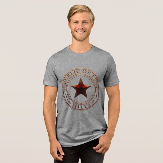 Republiek Texas MILES T-Shirt (Voorkant volledig)