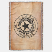 Republiek Texas Seal Deken (Voorkant Verticaal)