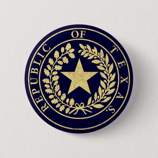 Republiek Texas Seal Ronde Button 5,7 Cm (Voorkant)